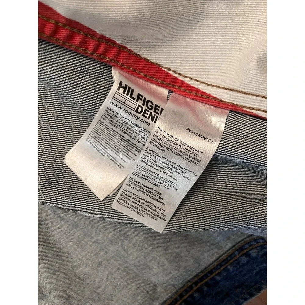 Vintage Tommy Hilfiger Jeans Big Flag Denim Jacket Stars & Stripes Lining XS / S